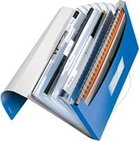 Leitz WOW pochette projets, ft A4, 6 compartiments, en PP, bleu-2