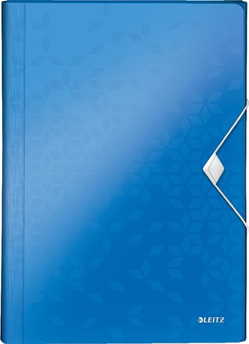Leitz WOW pochette projets, ft A4, 6 compartiments, en PP, bleu