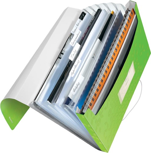 Leitz Wow projectmap, ft A4, 6 compartimenten, uit PP, groen-2