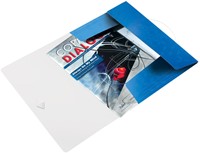 Leitz WOW elastomap met 3 kleppen, uit PP, ft A4, blauw-2