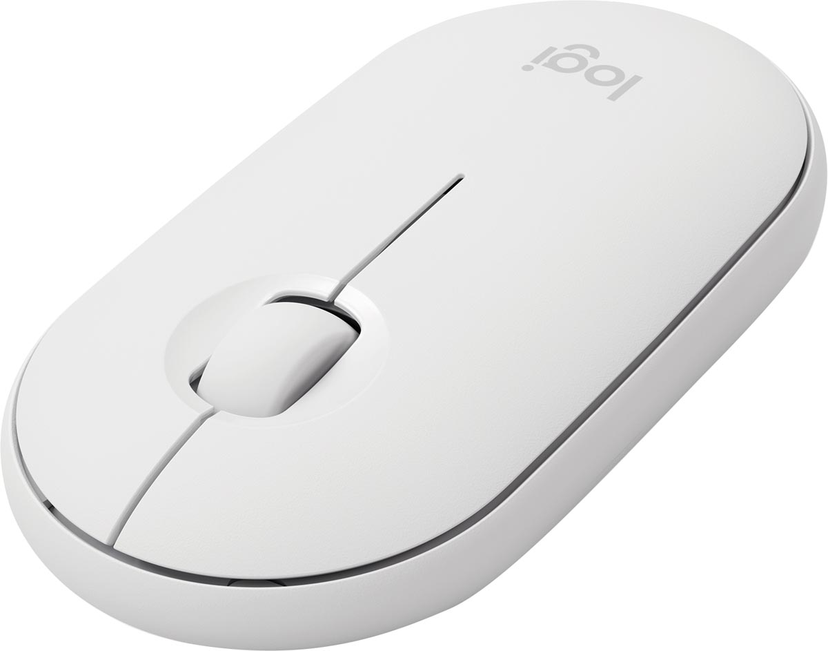 Logitech draadloze muis Pebble M350, wit