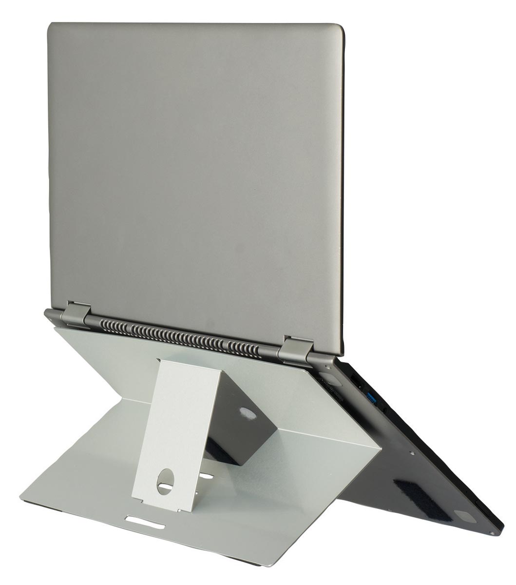 R-Go Riser Attachable laptopstandaad, zilver
