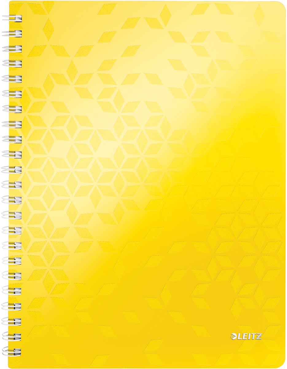 Leitz WOW schrift ft A4, gelijnd, geel