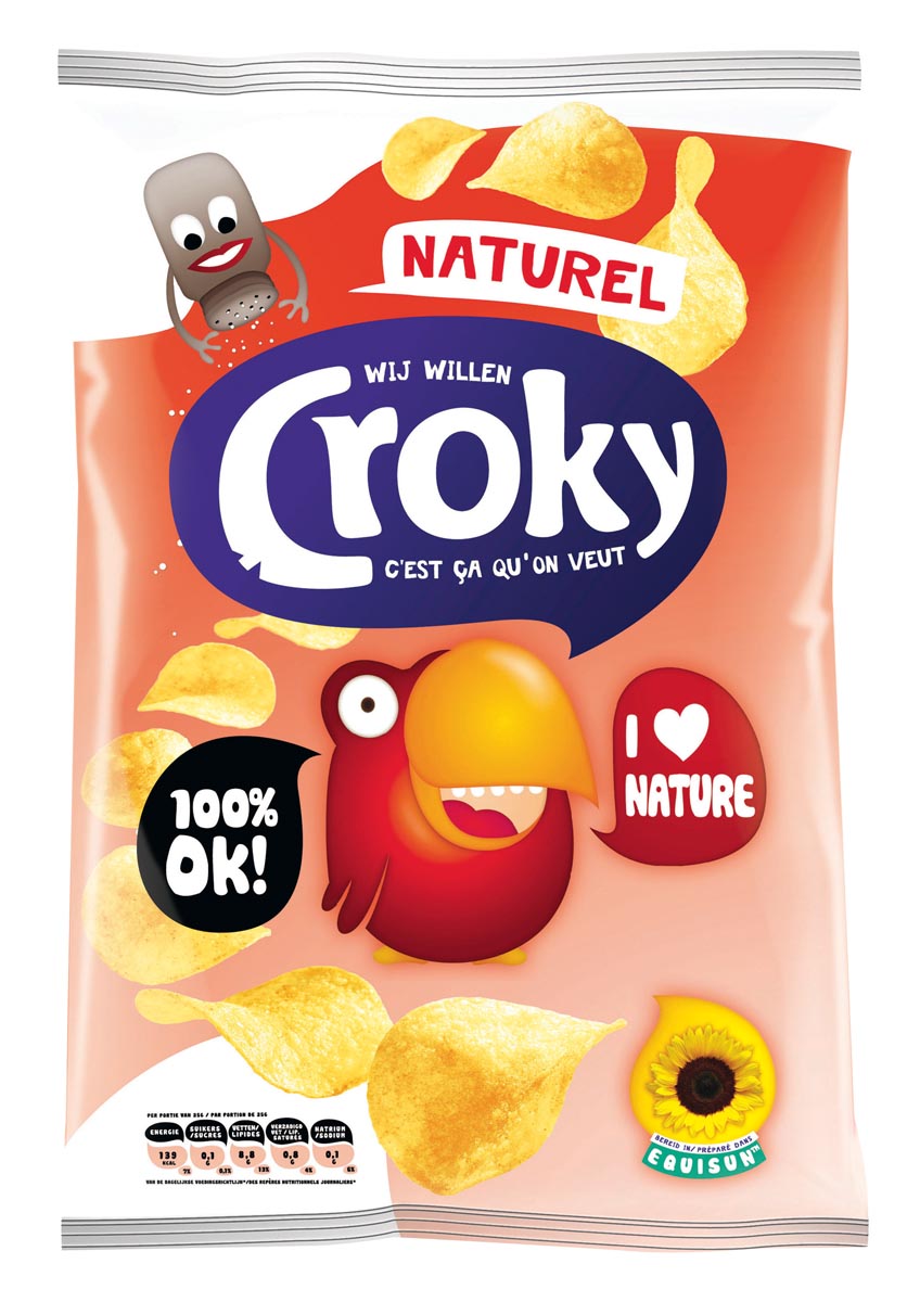 Croky chips naturel, zakje van 100 gram afbeelding
