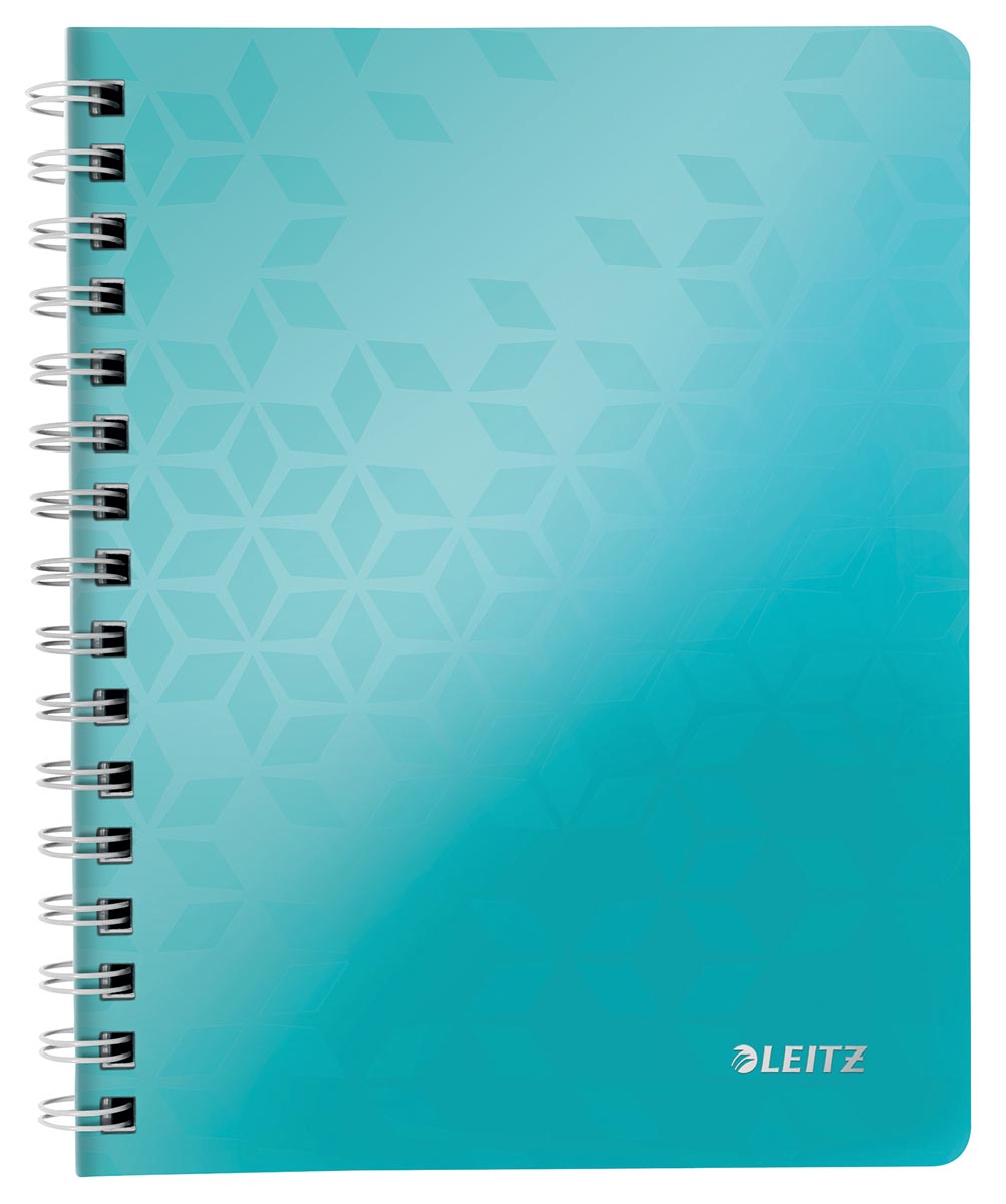 Leitz WOW schrift ft A4, geruit 5 mm, ijsblauw afbeelding