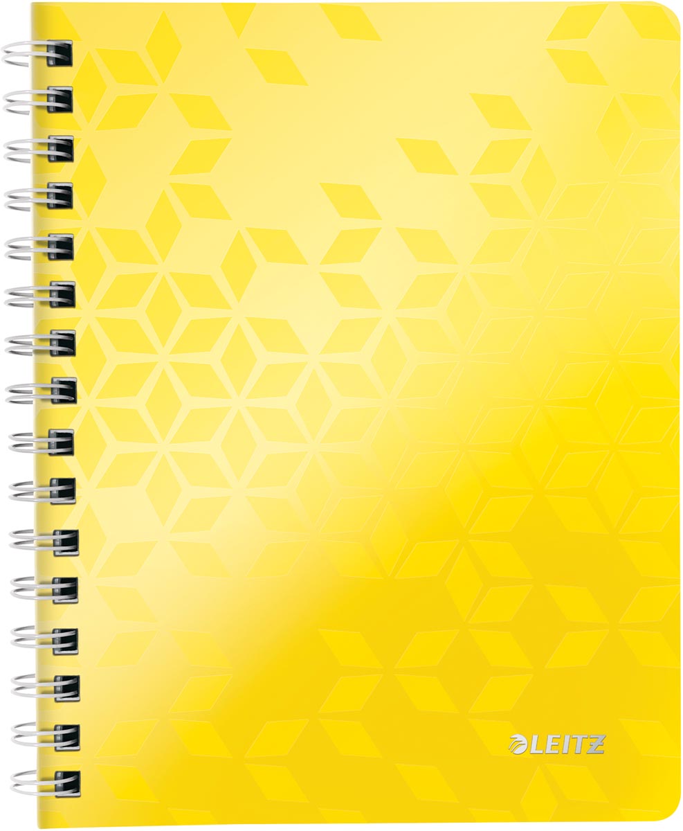Leitz WOW schrift ft A5, geruit, geel