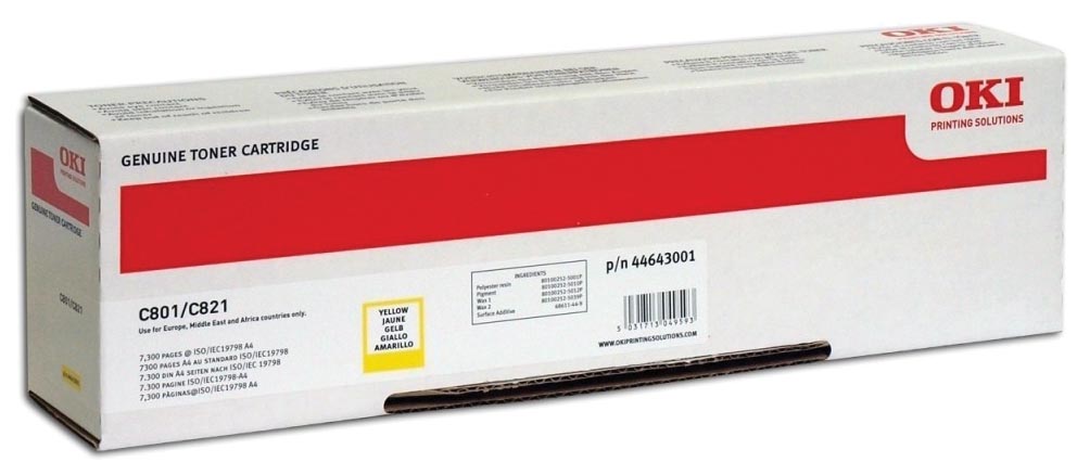 Oki Toner Kit geel - 7300 pagina's - 44643001