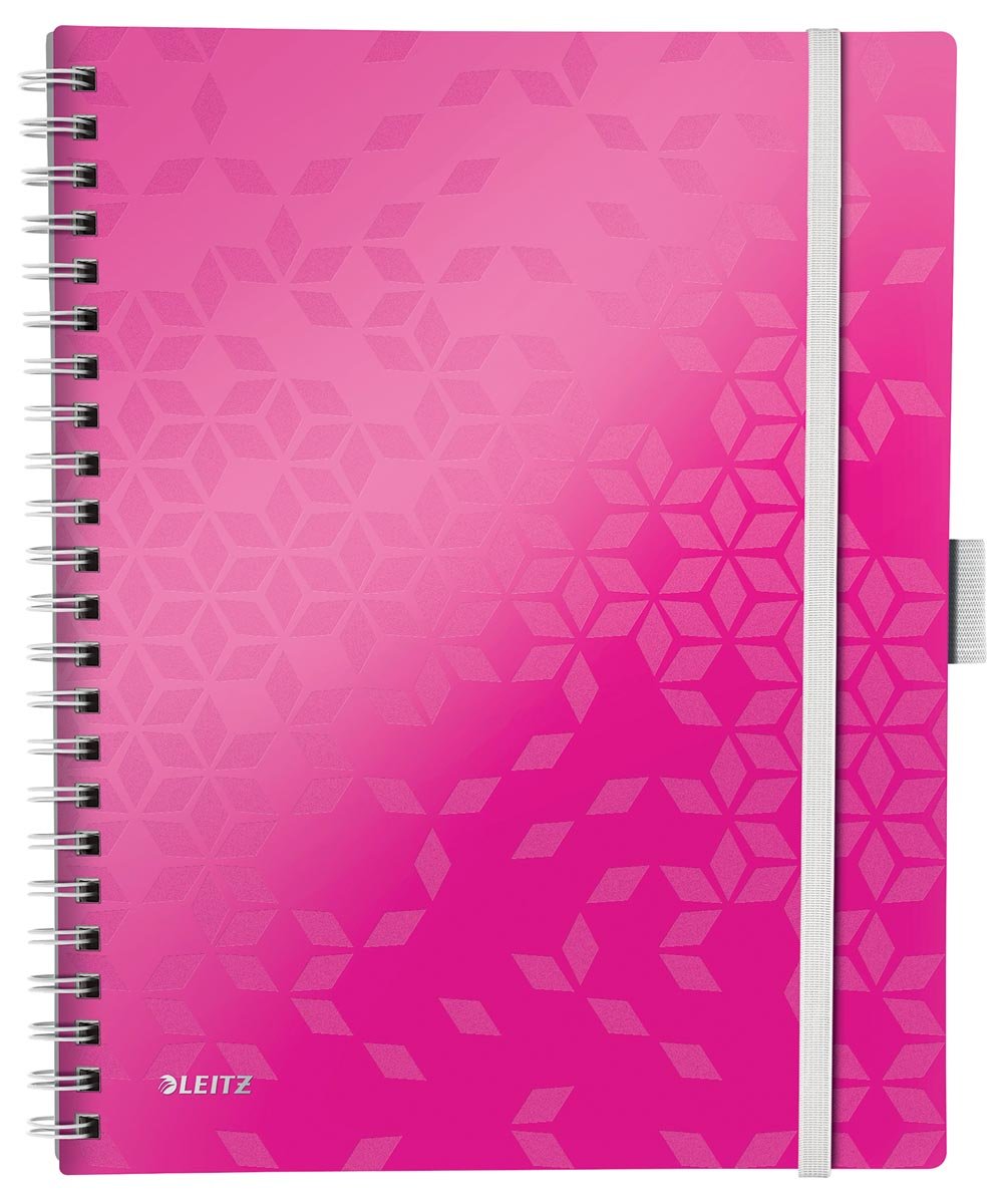 Leitz WOW schrift Be Mobile, ft A4, geruit 5 mm, roze