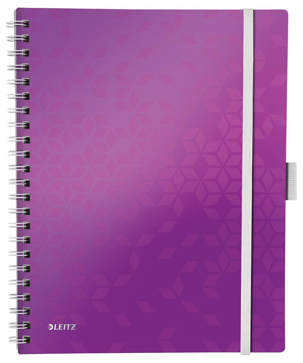 Leitz WOW schrift Be Mobile, ft A4, geruit 5 mm, paars