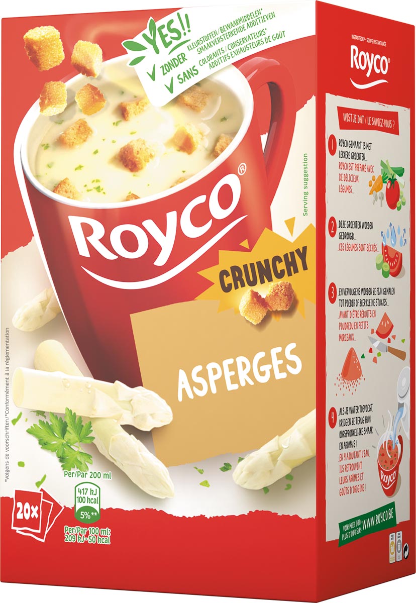 Royco Minute Soup asperges, pak van 20 zakjes afbeelding