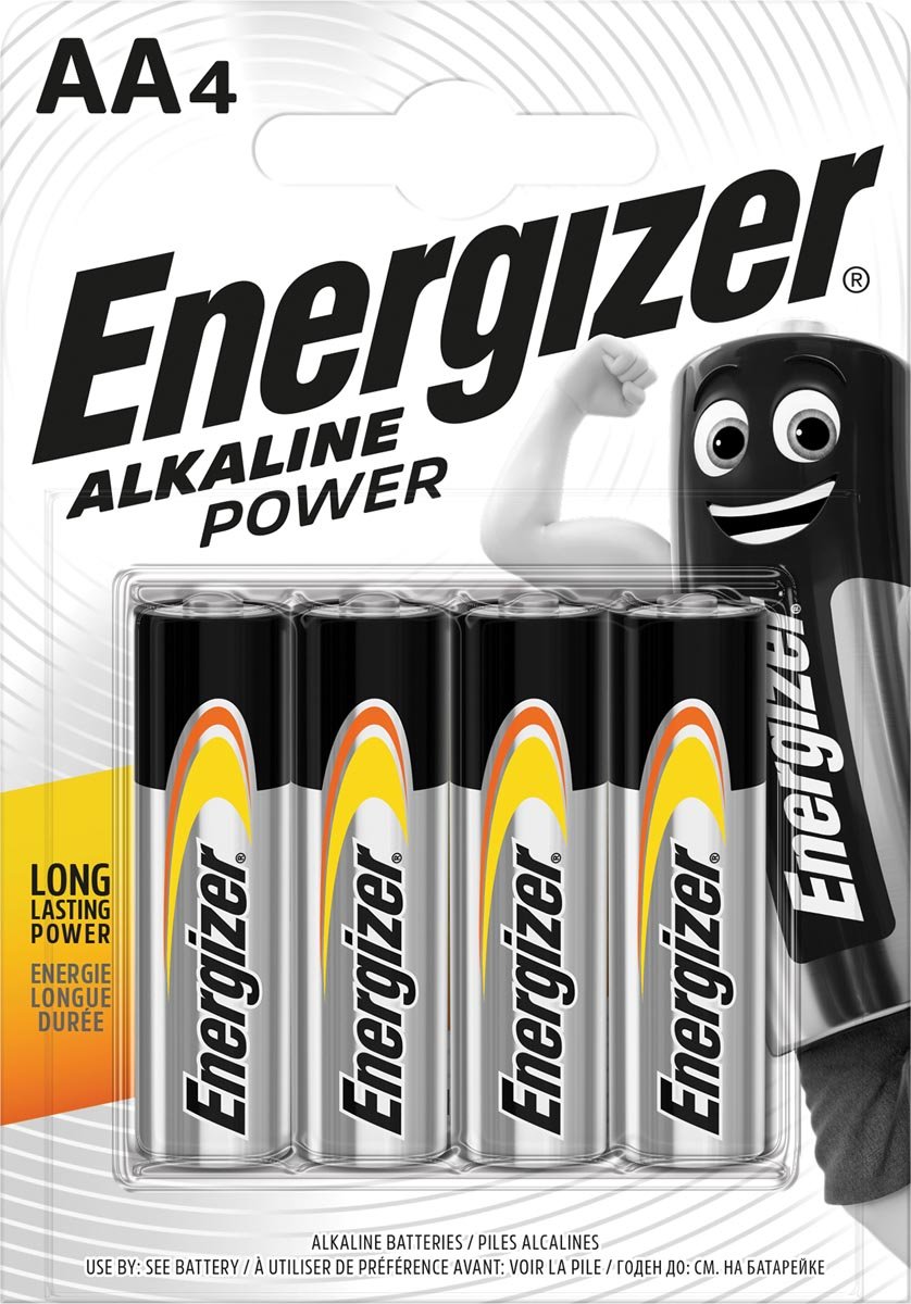Energizer batterijen Alkaline Power AA, blister van 4 stuks