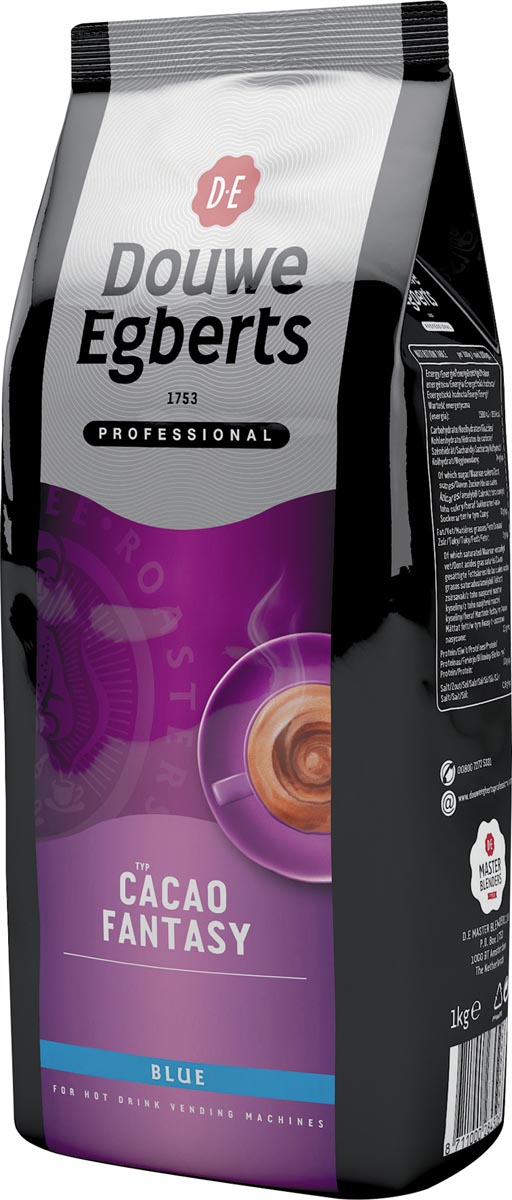 Douwe Egberts Cacao Fantasy Blue cacaopoeder voor automaten, pak van 1 kilo afbeelding