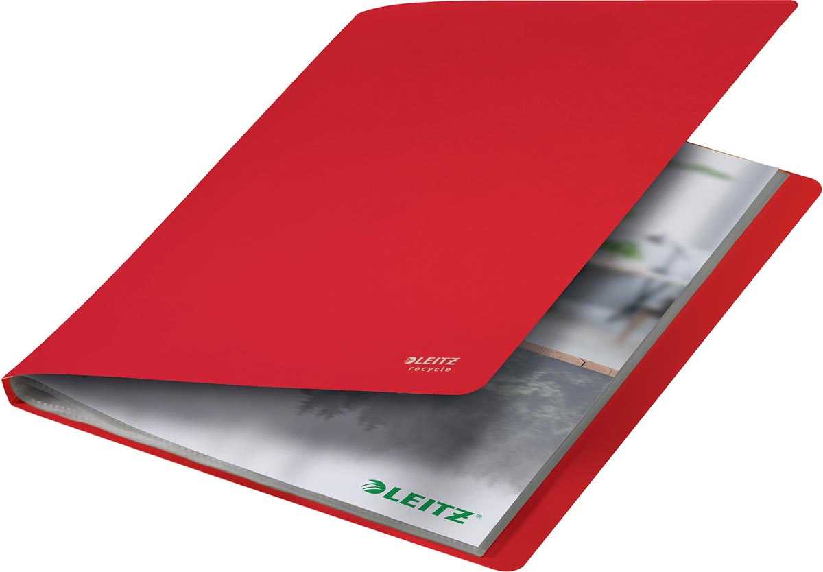 Leitz Recycle showalbum, ft A4, 40 hoezen, rood afbeelding