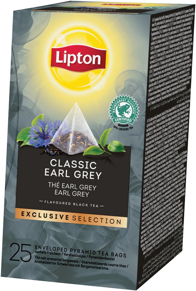 Lipton thee Exclusive Selection, Earl Grey, doos van 25 zakjes afbeelding