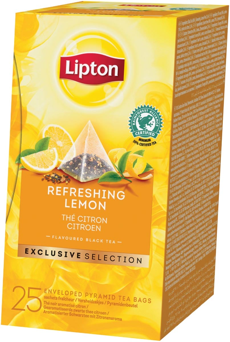 Lipton thee Exclusive Selection, Citroen, doos van 25 zakjes afbeelding