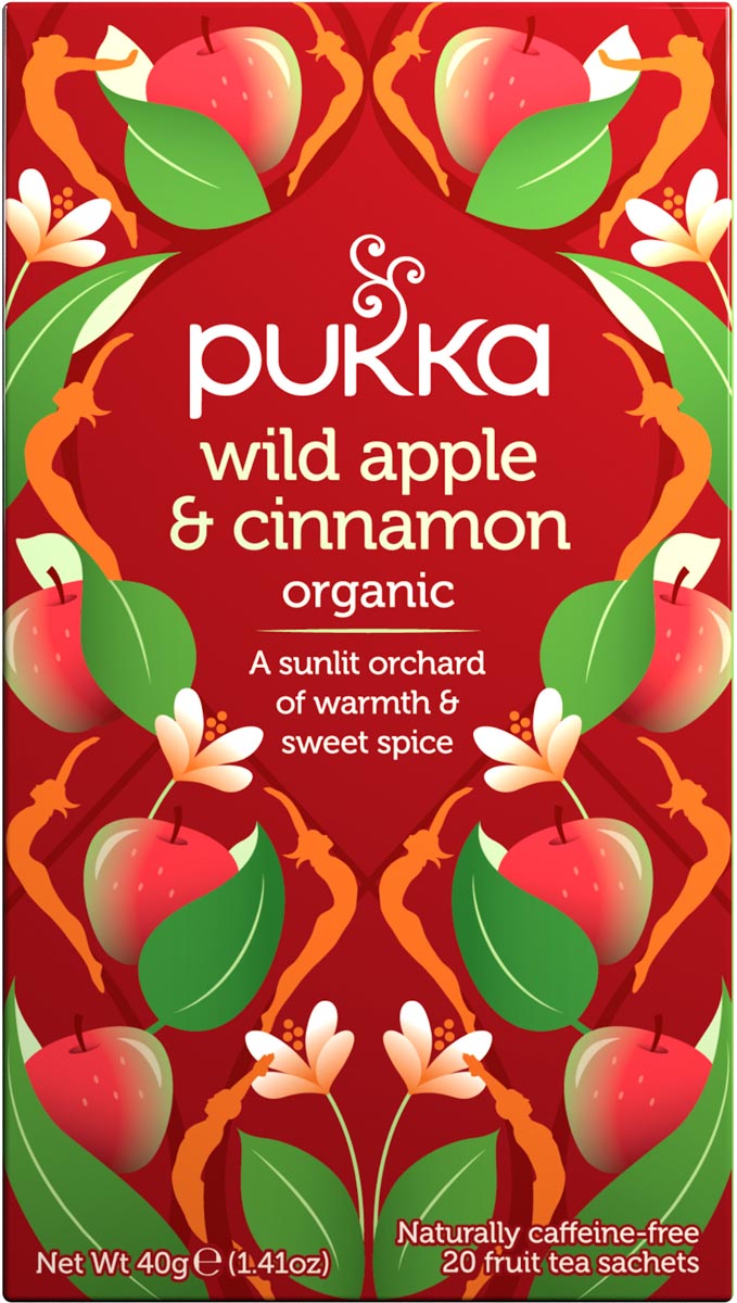 Pukka thee bio, Wild Apple - Cinnamon, pak van 20 stuks afbeelding