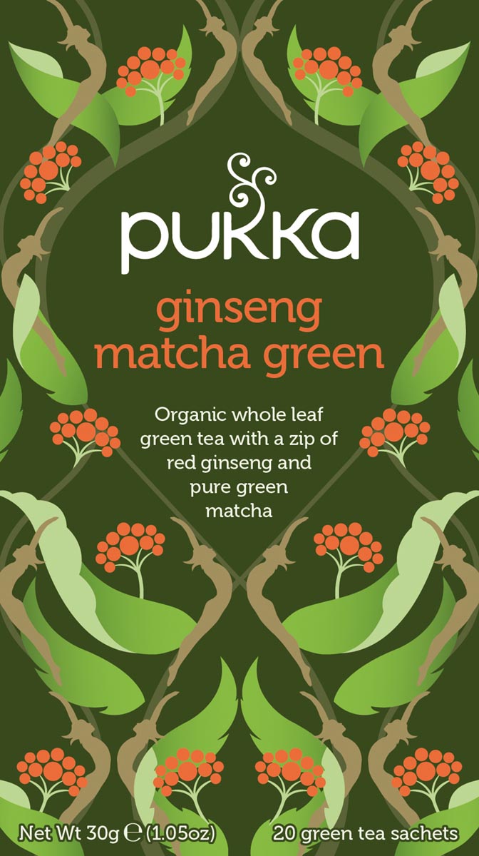Pukka thee bio Ginseng Matcha Green pak van 20 stuks