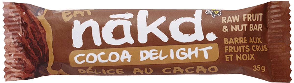 Nakd Cocoa Delight, reep van 35 g, pak van 18 stuks