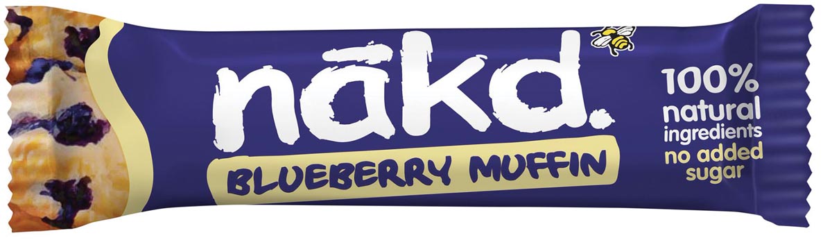 Nakd Blueberry Muffin, reep van 35 gr, pak van 18 stuks