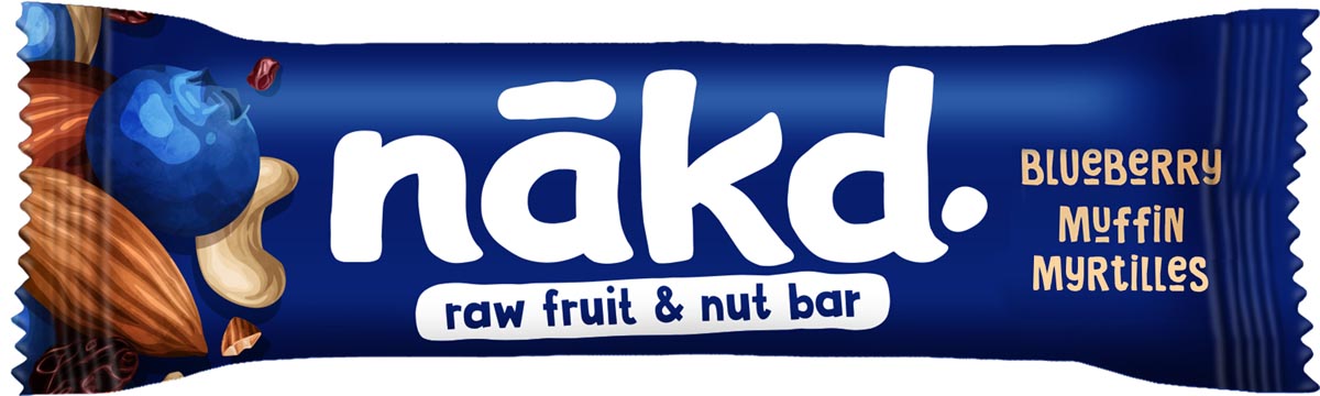 Nakd Blueberry Muffin, reep van 35 gr, pak van 18 stuks afbeelding