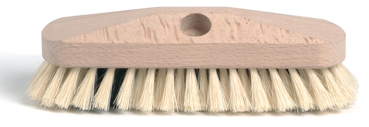 Schuurborstel met tampico haren, uit ongelakt hout, 23 cm afbeelding