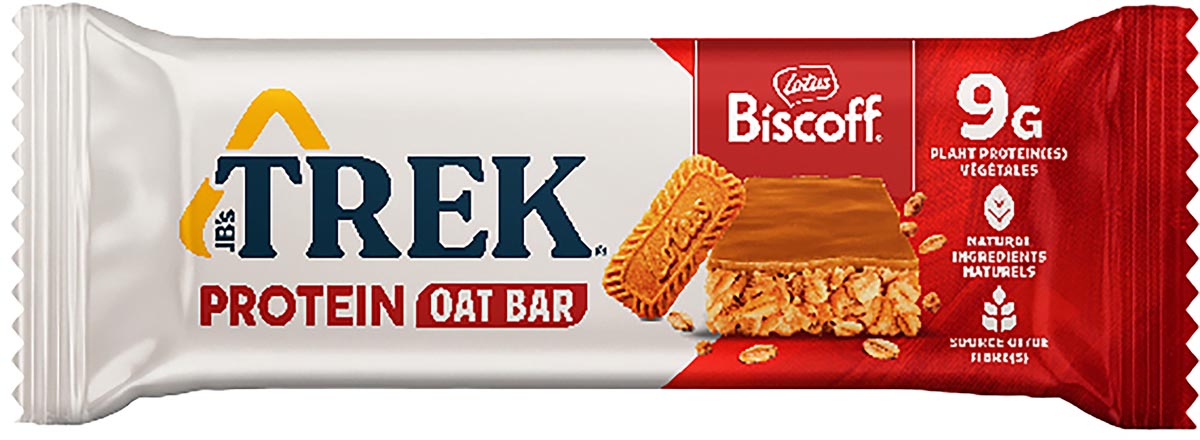 Trek Lotus Biscoff proteïnereep, 50 g, pak van 16 stuks