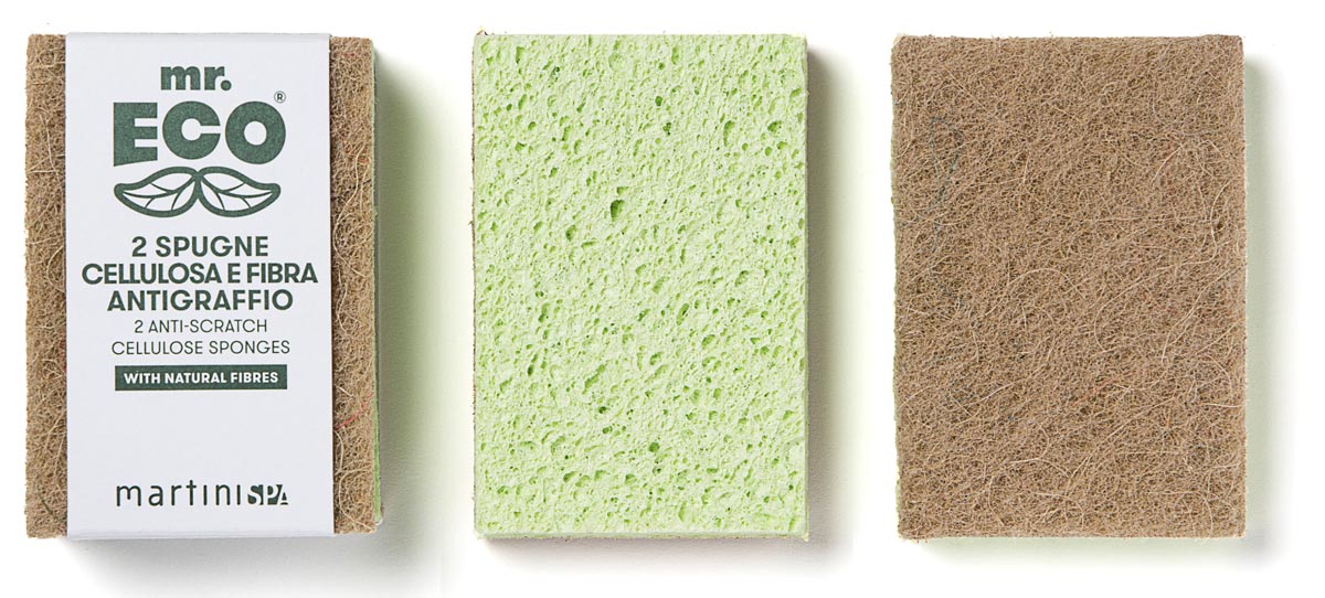 Mr. Eco schuurspons ft 9,8 x 6,8 x 2 cm, krasbestendig, pak van 2 stuks afbeelding