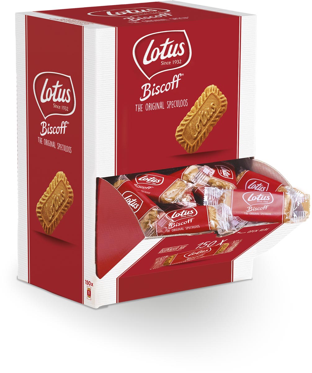 Lotus koeken, dispenserdoos van 150 individueel verpakte stuks afbeelding