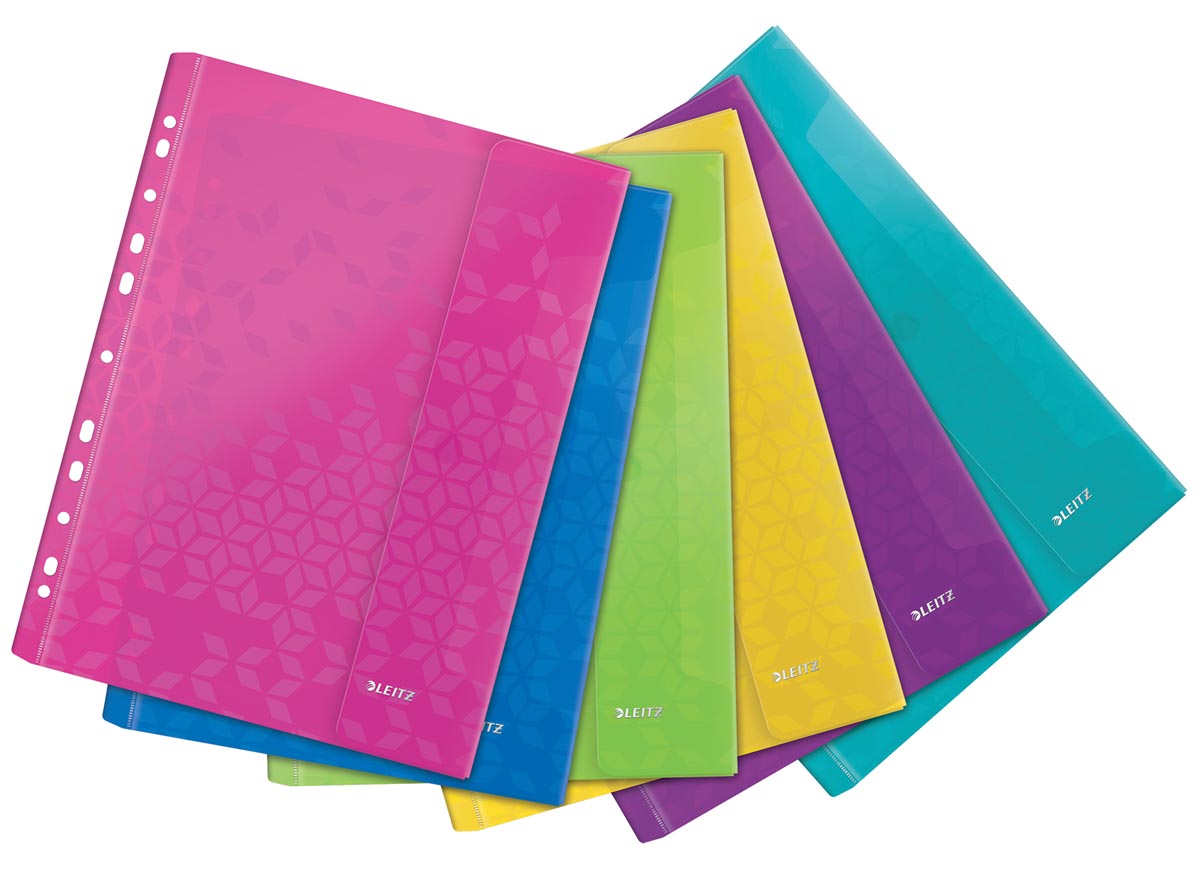 Leitz WOW geperforeerde showtas A4, uit PP, geassorteerde kleuren Leitz WOW geperforeerde showtas A4, uit PP, geassorteerde kleuren