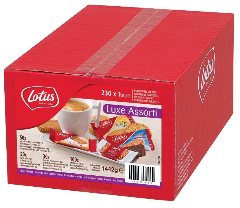 Lotus koeken Luxe Assorti, assortiment van 230 koekjes