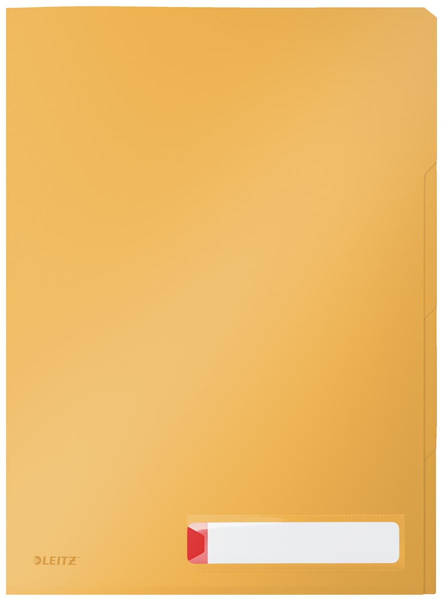 Leitz Cosy L-map met tabbladen, 3 compartimenten, ft A4, PP van 200 micron, ondoorzichtig, geel afbeelding