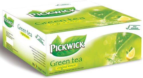 Pickwick thé, green tea lemon, paquet de 100 pièces-3