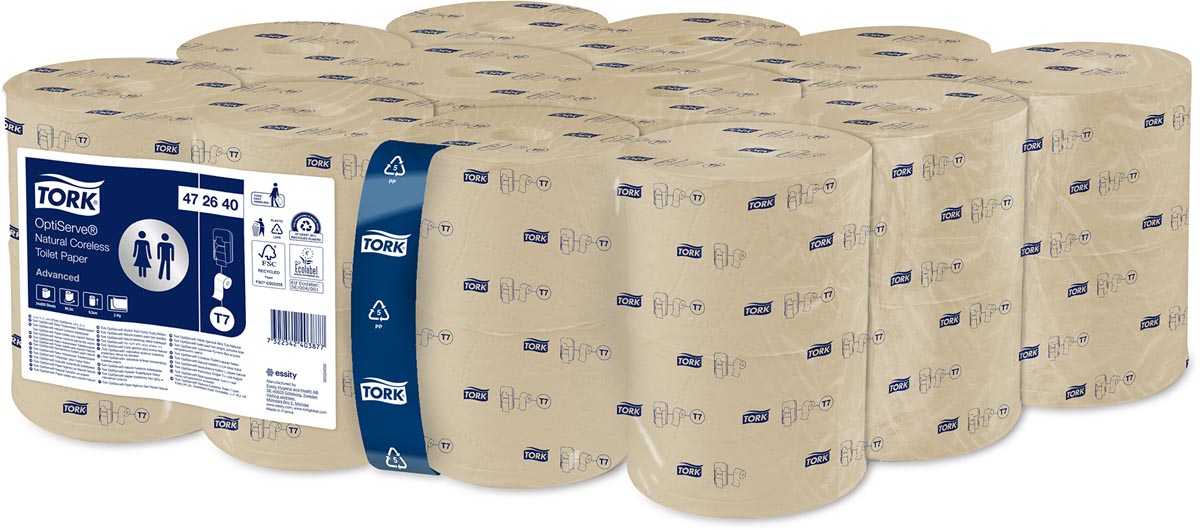 Tork OptiServe Natural toiletpapier, T7 advanced, pak van 24 rollen afbeelding