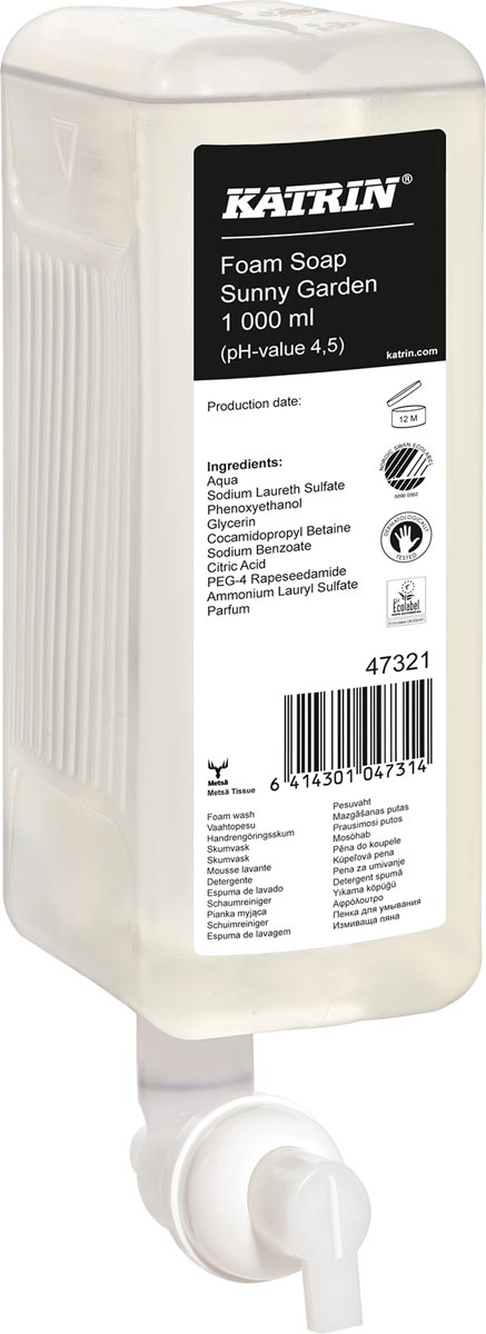 Katrin zeepvulling voor dispenser, 1L, 2500 doseringen