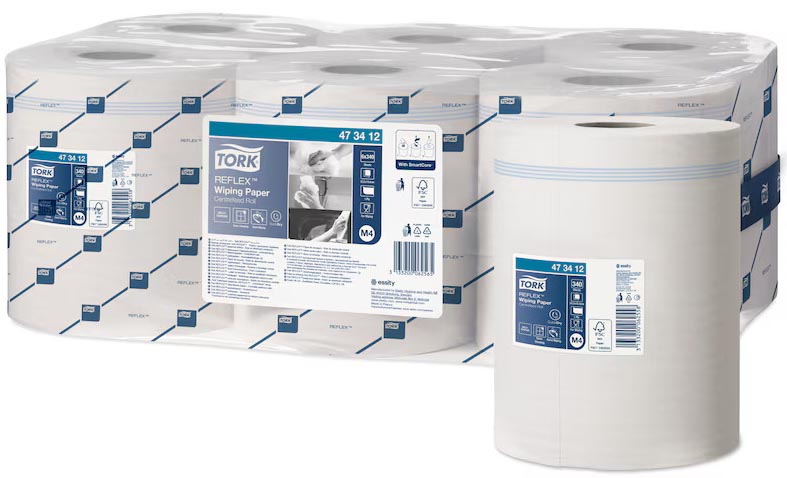 Tork Reflex poetspapier Centerfeed, 1-laag, systeem M4, pak van 6 stuks