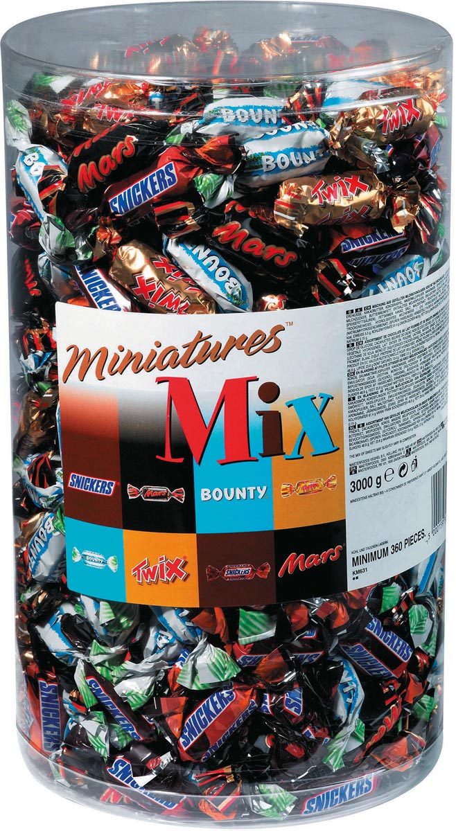 Celebrations Mixed Miniatures, tube van 3 kg (296 stuks) afbeelding