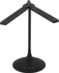 ALBA LED draadloze LED bureaulamp Twin, zwart