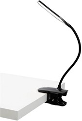 ALBA LED draadloze LED bureaulamp Clip, met klem, zwart