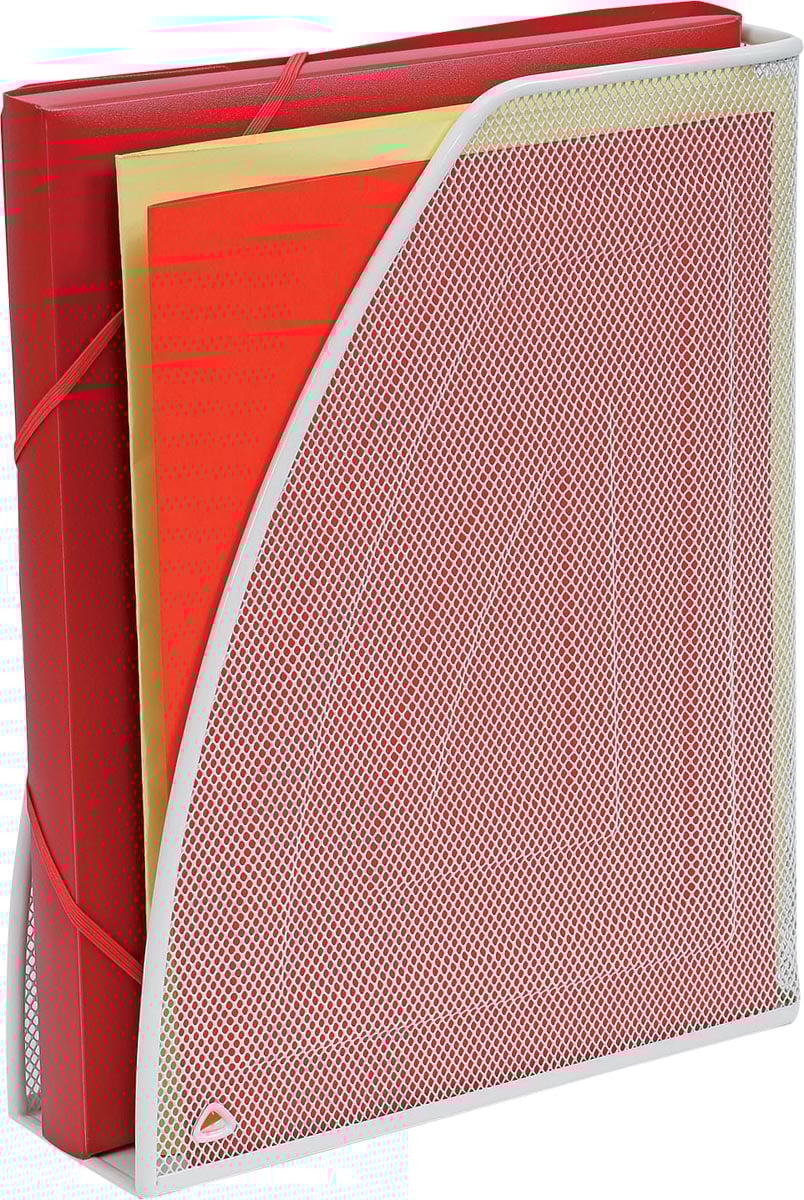 Alba tijdschriftenhouder in mesh metaal, wit
