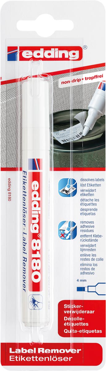 Edding sticker verwijderaar e-8180, op blister Edding sticker verwijderaar e-8180, op blister