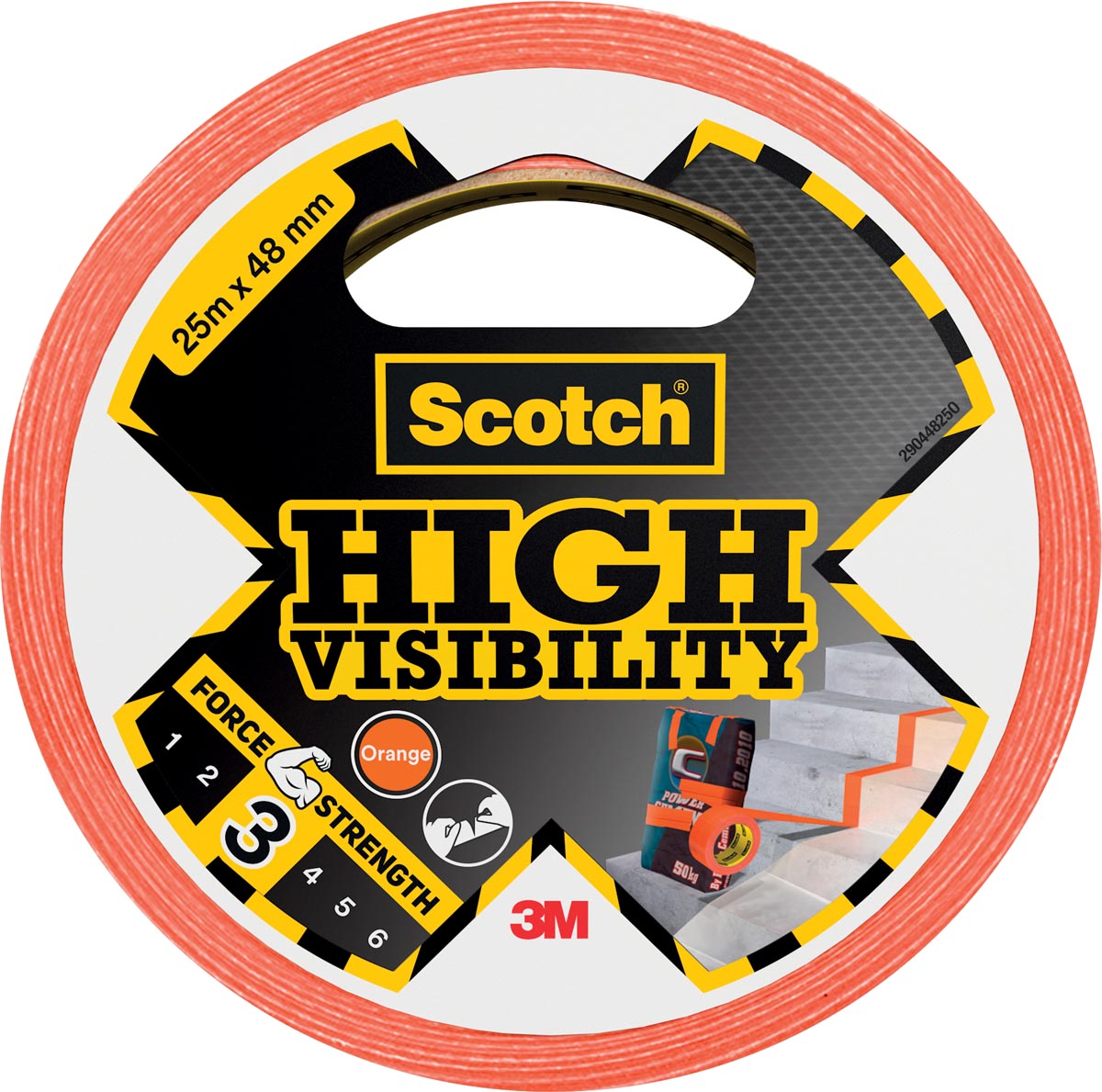 Scotch ducttape High Visibility, ft 48 mm x 25 m, oranje