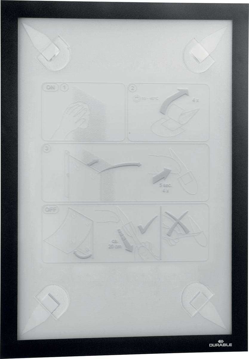 Durable Duraframe Wallpaper zelfklevend kader formaat A4, zwart afbeelding