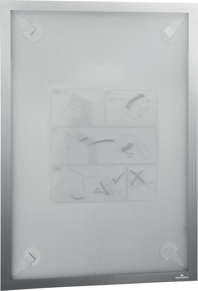 Durable Duraframe Wallpaper zelfklevend kader formaat A3, zilver