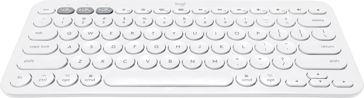 Logitech draadloos toetsenbord K380, qwerty, wit