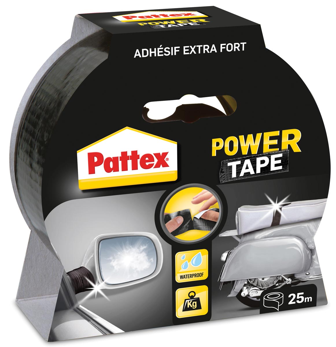 Pattex plakband Power Tape lengte: 25 m, zwart afbeelding