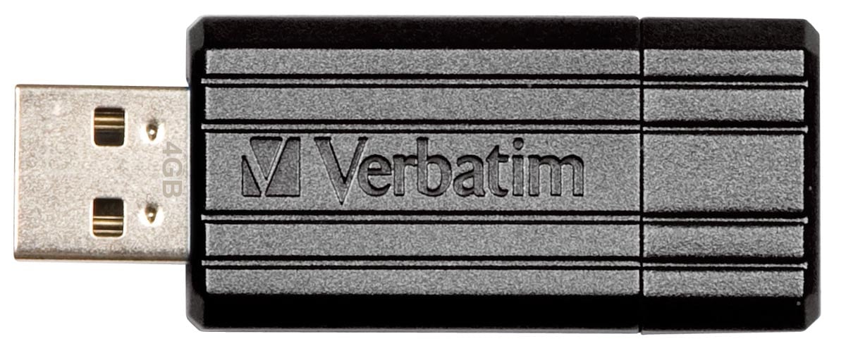 Verbatim PinStripe USB 2.0 stick, 16 GB, zwart afbeelding