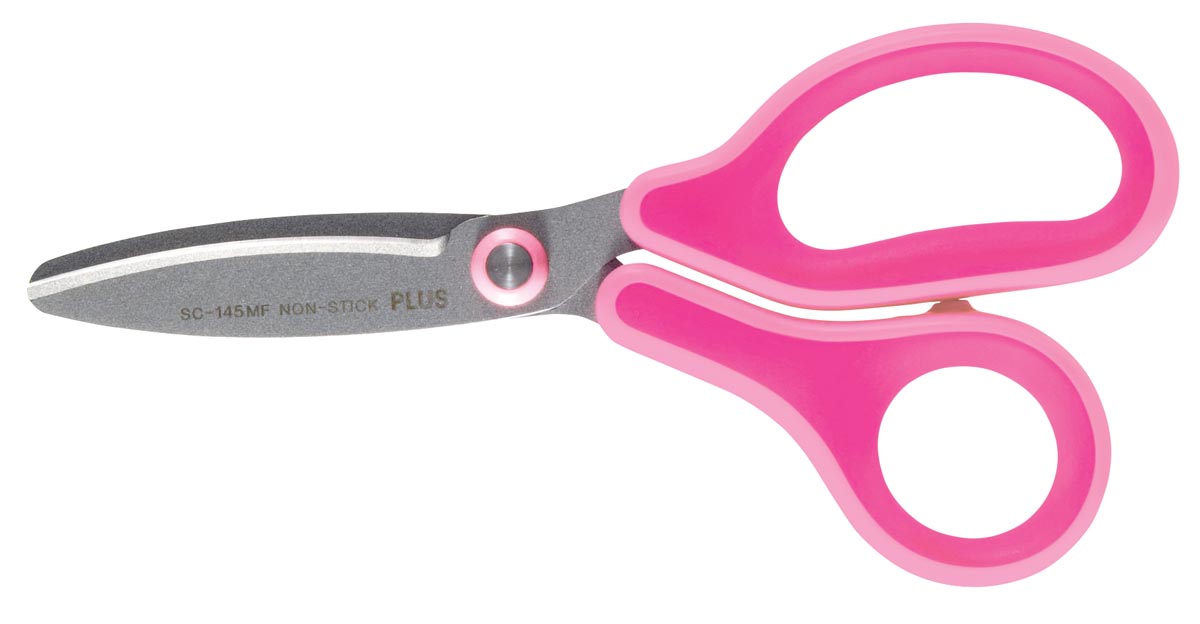 Plus FitCut Curve KIDS schaar, fluorine bladen, 14,5 cm, rood, op blister