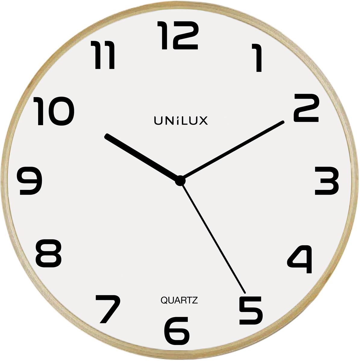 Unilux wandklok Baltic, diameter 30,5 cm, hout en wit
