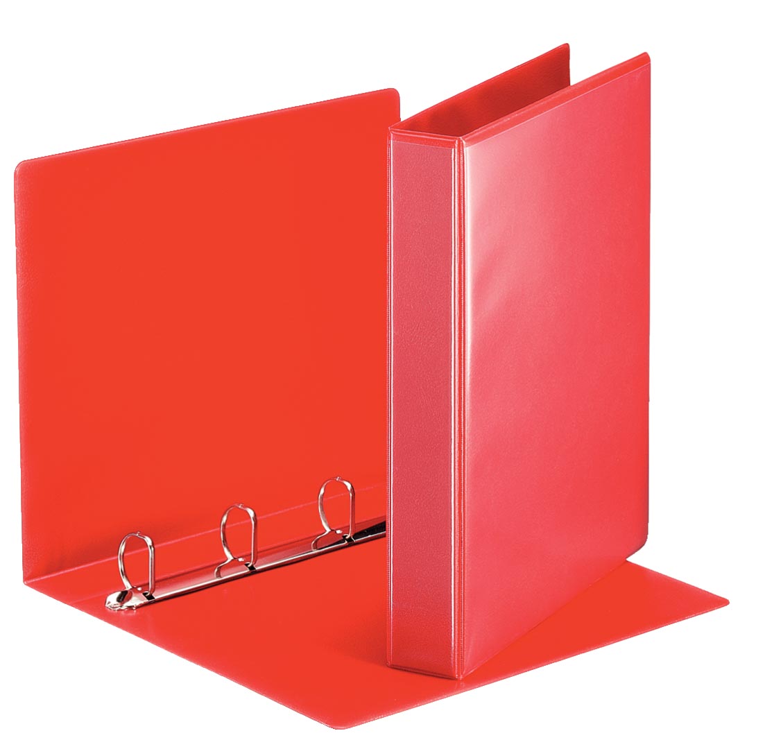 Esselte personaliseerbare ringmap, rug van 5,1 cm, 4 D-ringen van 30 mm, rood afbeelding