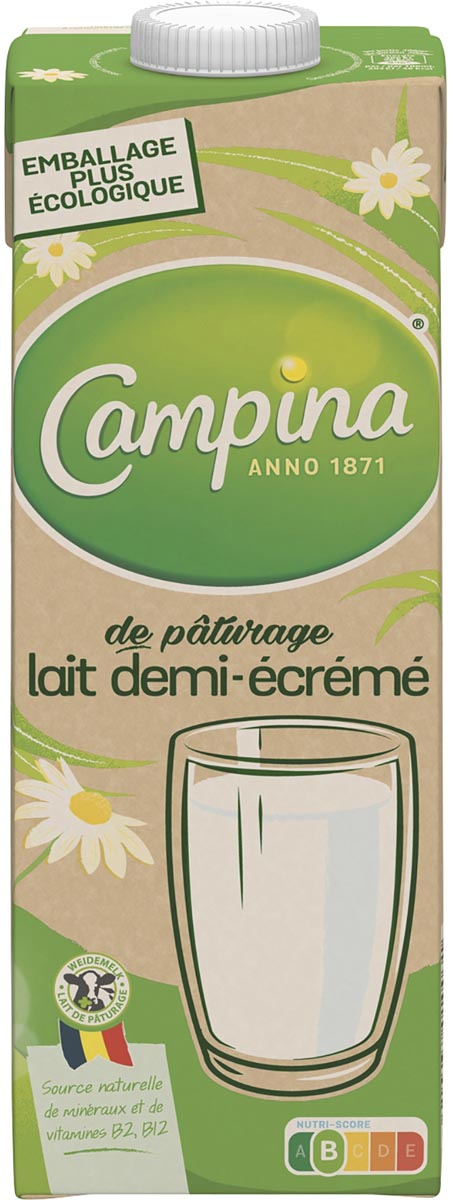 Campina halfvolle melk, 1 liter, pak van 8 tetra brikken Campina halfvolle melk, 1 liter, pak van 8 tetra brikken
